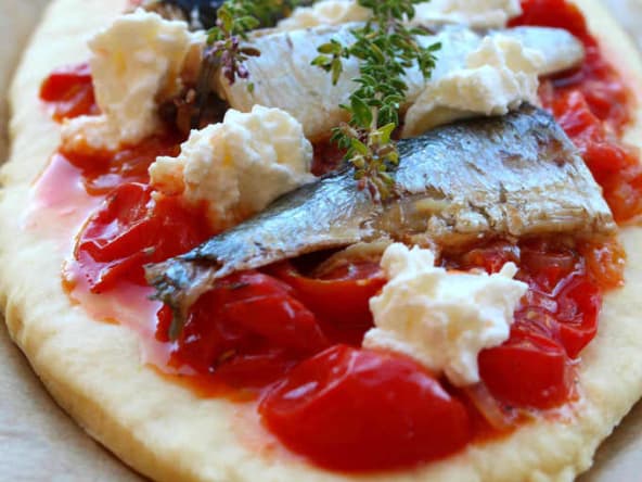 Pizzettes aux sardines et ricotta