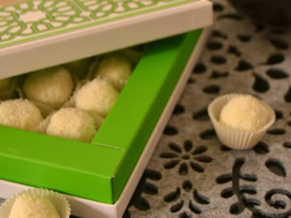 Truffes chocolat blanc et noix de coco