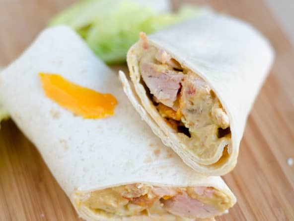 Wrap au guacamole à la mangue