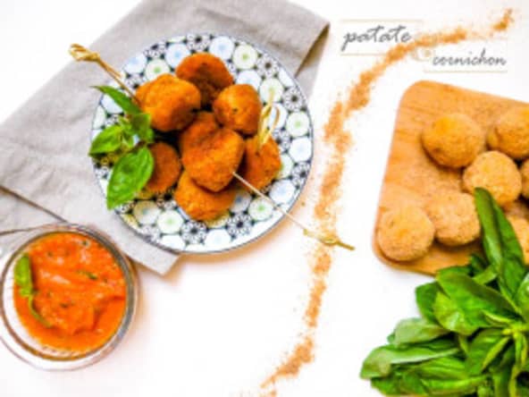 Falafels et sauce piquante