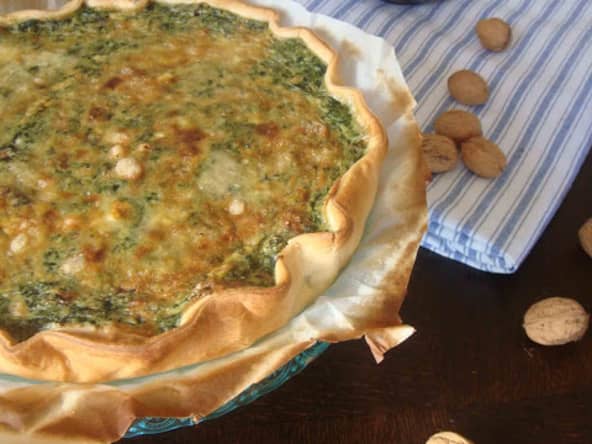 Tarte épinards et fromage Saint Marcellin