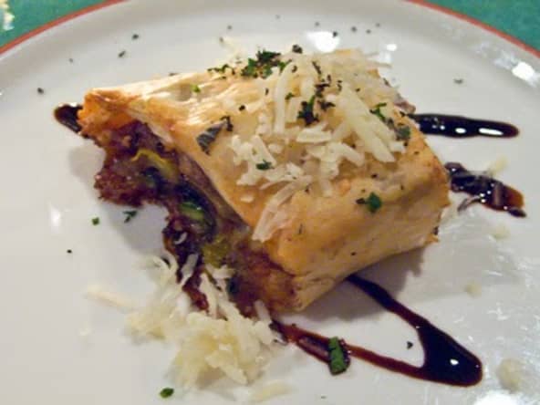 Feuilleté roquefort et aux poires, façon strudel