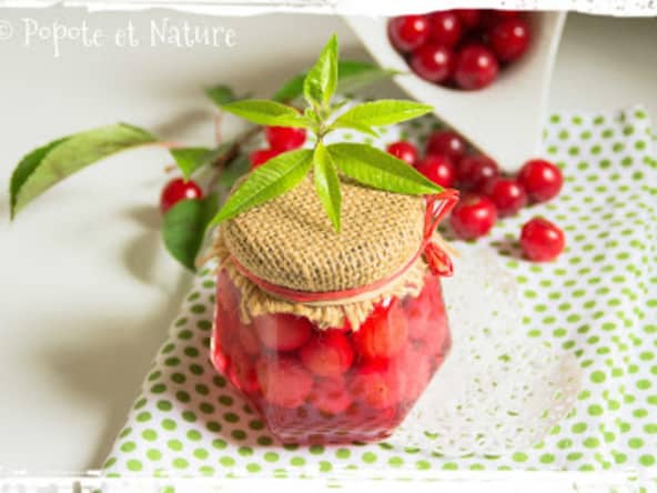 Guignes au sirop de verveine citronnelle