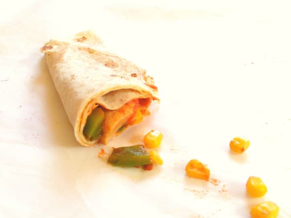 Wrap au poulet et au poivron