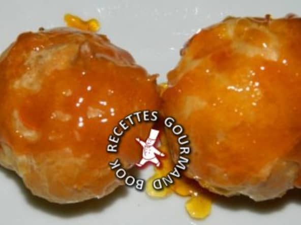 Choux à la crème pâtissière et au caramel