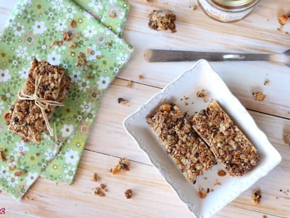 Barres de céréales au miel et à l'orange