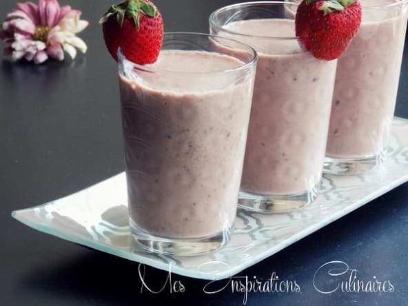 Smoothie au Chocolat et fraises
