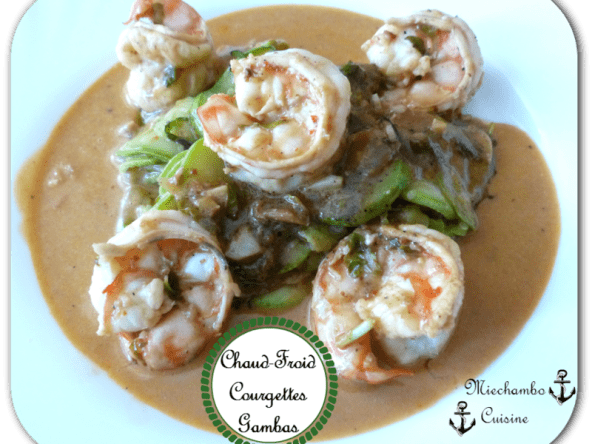Chaud-froid de courgettes et gambas