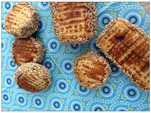 Carrés aux graines de sésame