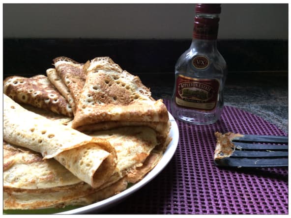 Crêpes à la bière et au rhum pour la Chandeleur