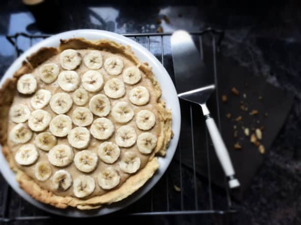 Tarte à la crème multrifruits, aux bananes