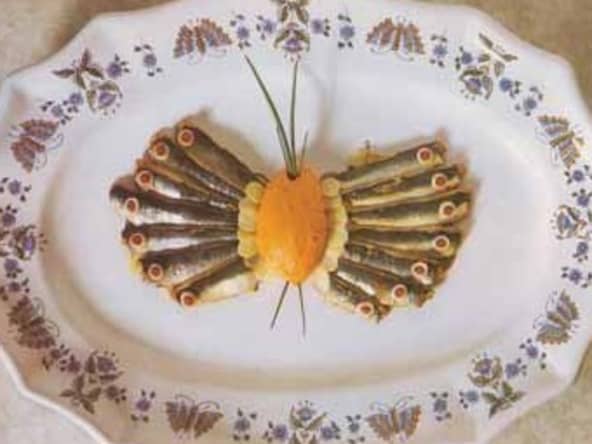 Papillon de sardines fraîches d'après le Chef Jacques Maximim