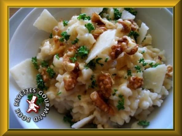 Risotto crémeux parmesan gorgonzola et noix