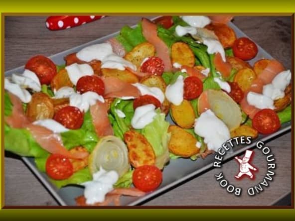 Salade de pommes de terre norvégienne au saumon