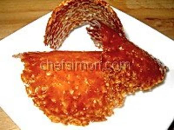 Tuiles craquantes au caramel fondant - Recette tuiles craquante au caramel