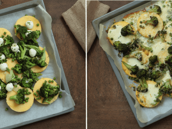 Polenta grillée aux brocolis