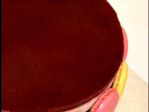 Entremet verveine framboise