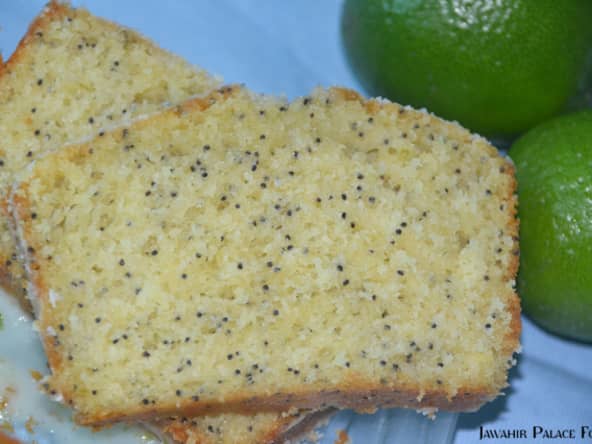 Cake au yaourt citron vert et pavot