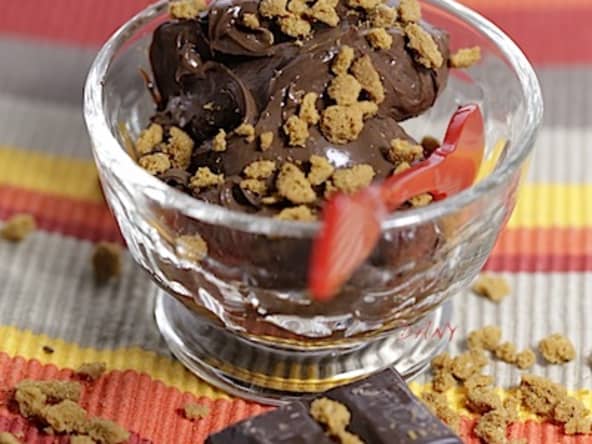 Crème glacée au chocolat et speculoos