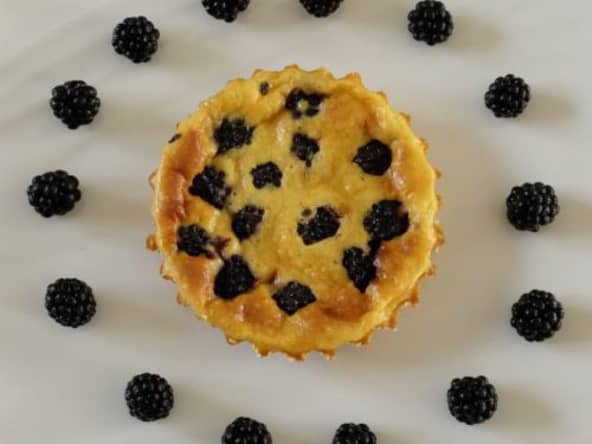 Clafoutis aux amandes et aux mûres d'après Eric Frechon