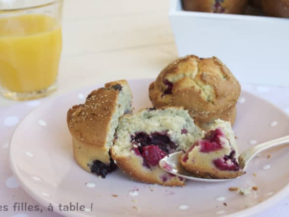 Muffins aux fruits rouges