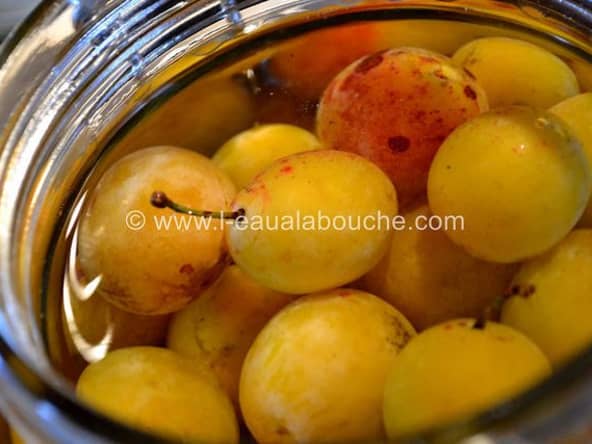 Mirabelles au à l'eau de vie de prune
