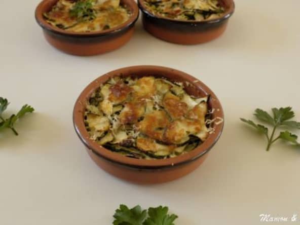 Gratin de courgettes à la crème et à l’ail