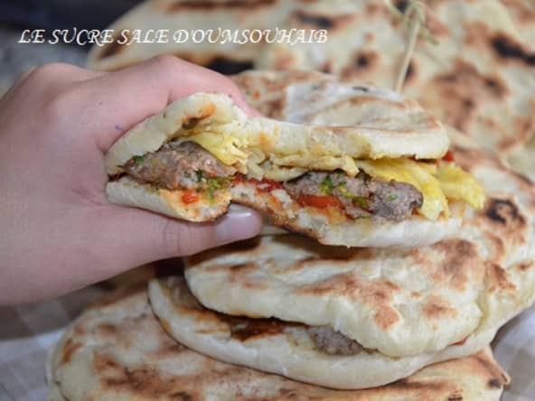 Pain chapati Tunisien farci