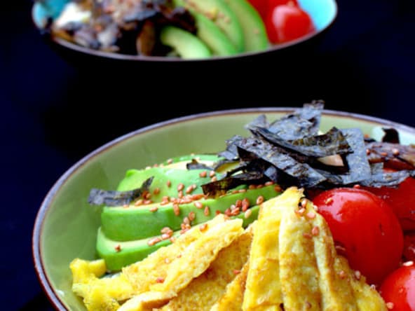 Salade de Ramen au crabe