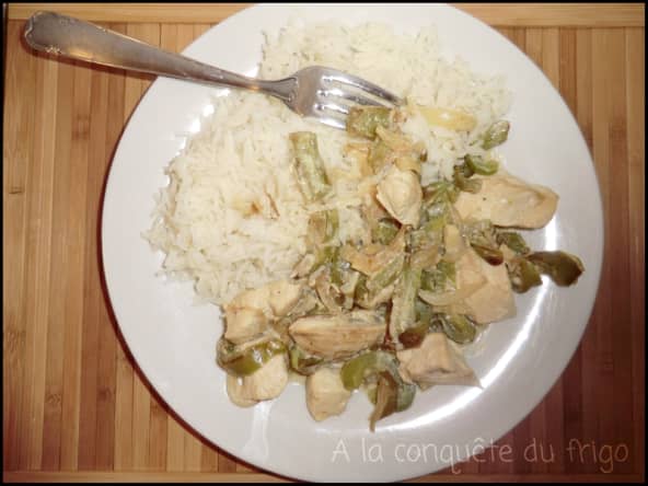 Poulet aux poivrons verts