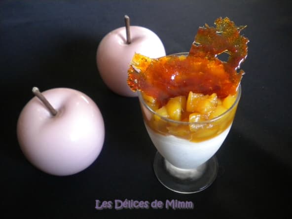 Sundae vanille aux pommes caramélisées et au rhum