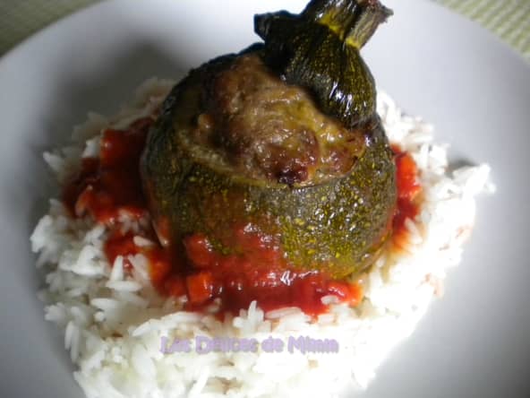 Courgettes rondes farcies à la grecque