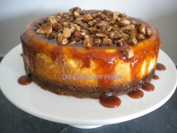 Cheesecake aux amandes et au caramel