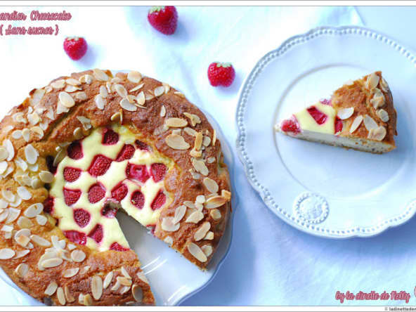 Amandier cheesecake fraise sans sucre et sans gluten