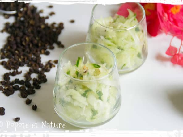 Concombre râpé à l'antillaise