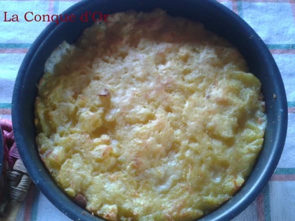 Gâteau de pommes de terre à la mortadelle