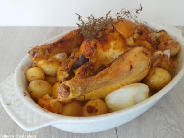 Poulet rôti aux citrons confits