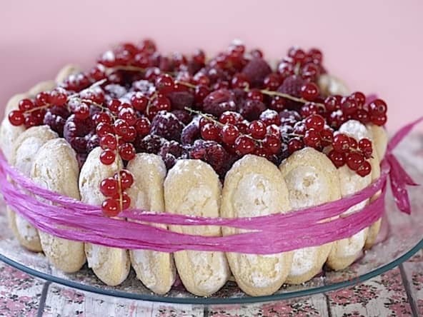 Charlotte framboises et mascarpone