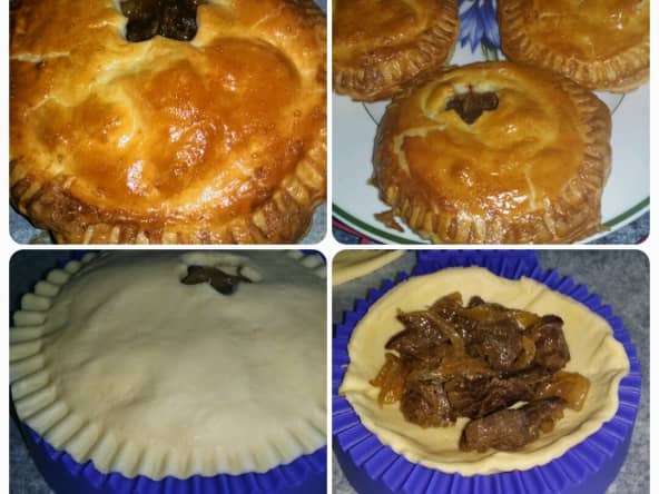 Tourtelette au bœuf sauté aux oignon