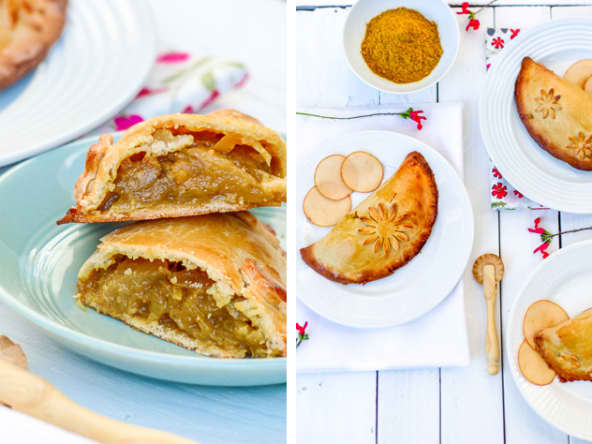 Empanadas au chutney de pommes, oignons et curry comme en Argentine