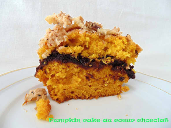 Pumpkin cake moelleux au coeur chocolat