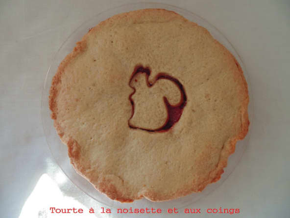 Tourte à la noisette et aux coings