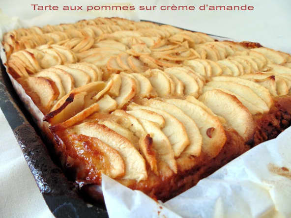 Tarte aux pommes sur crème d'amande