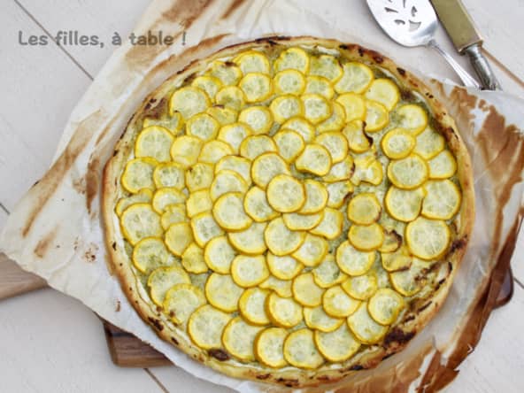 Tarte fine aux courgettes