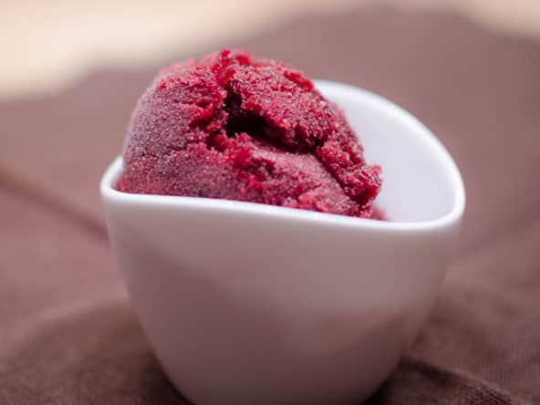 Sorbet aux mûres et au citron vert