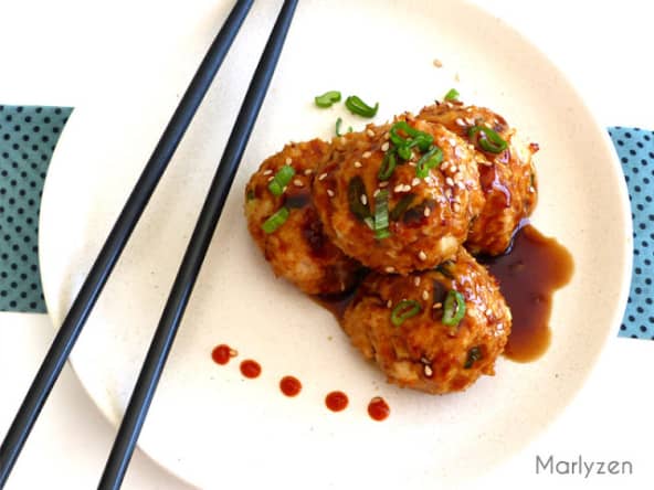 Boulettes de poulet teriyaki à l'ananas