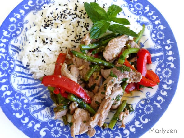 Agneau sauté à la menthe