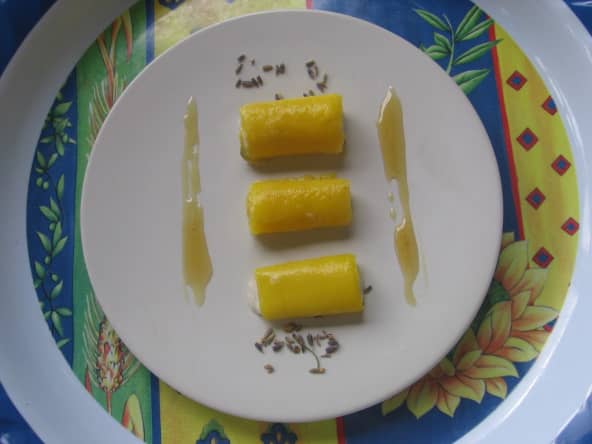 Cannelloni de mangue au miel