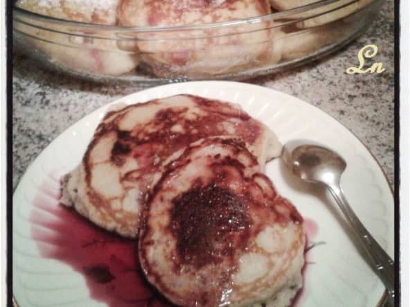 Pancakes aux pêches