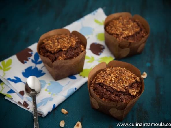 Fondant au chocolat et pralin-noisette